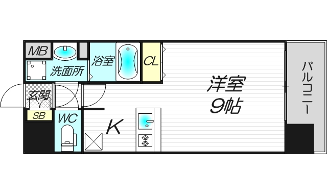 アスヴェル新北野モストの間取り